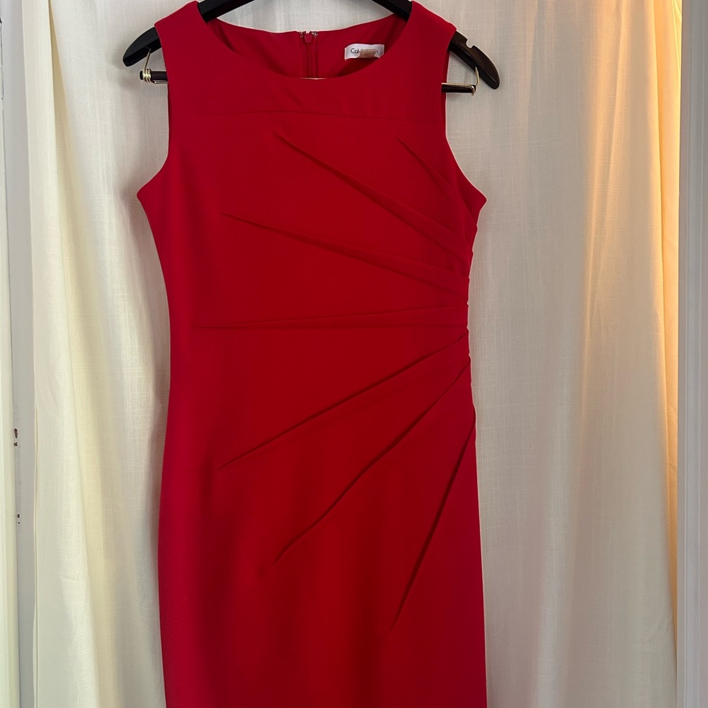 Calvin Klein Radiant Red Sheath Dress